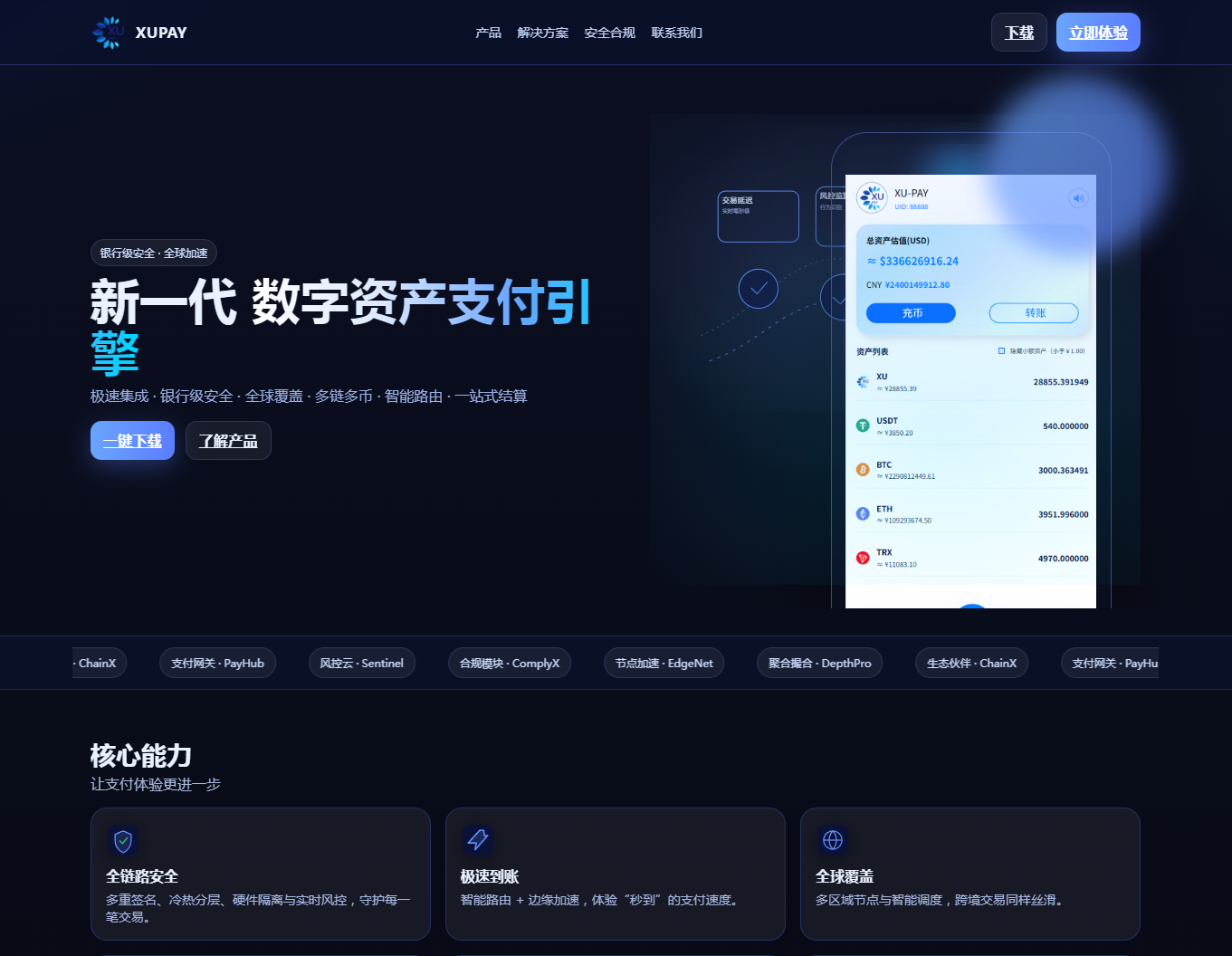 重磅推出本团队开发的XUPAY虚拟币支付钱包APP源码,USDT第三方支付接口系统,聚合支付充值自动到账